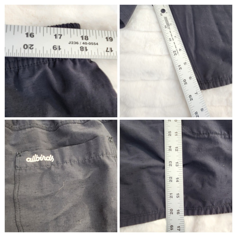 Allbirds Mens Natural Run Shorts XL Black Merino Wool Recycled Nylon Athletic - Picture 5 of 7